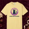 Good Luck, Actually design on a Butter Comfort Colors 1717 tee, laid flat