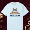 Royal Taster design on a Chambray Comfort Colors 1717 tee, laid flat