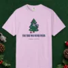 The Tree Was Never Yours design on an Orchid Comfort Colors 1717 tee, laid flat